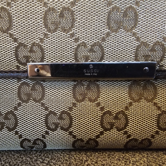 Gucci Long Wallet G logos Beige Brown Authentic - Picture 11 of 12